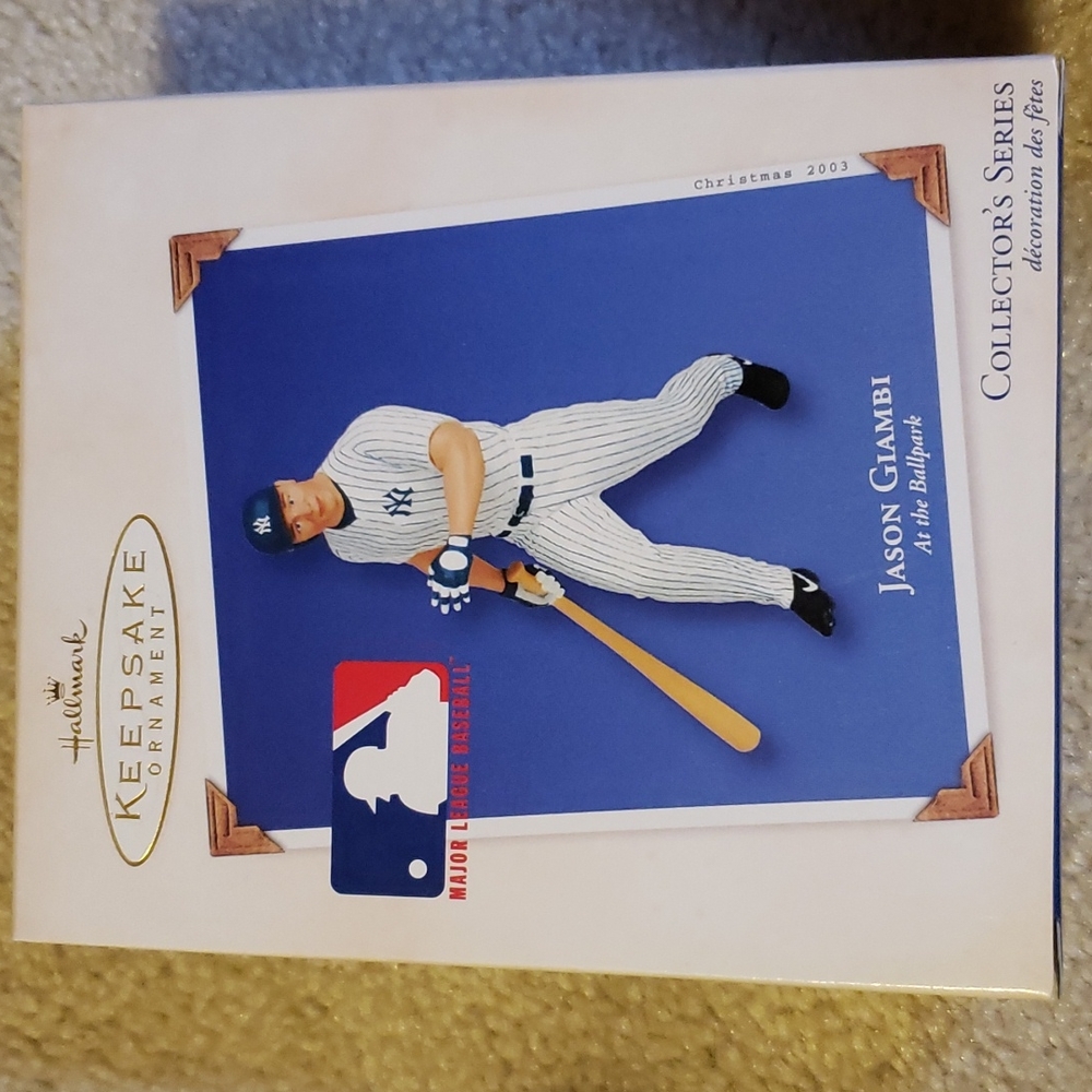 Hallmark 2003 At The Ballpark JASON GIAMBI Holiday Christmas Ornament